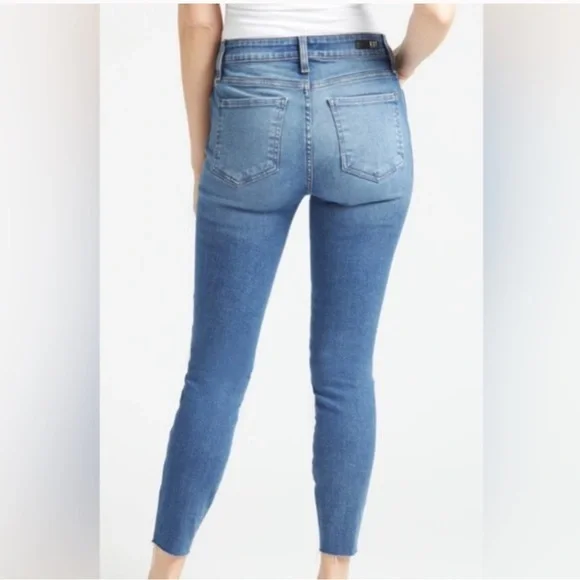 Kut from the Kloth | Women’s medium blue slightly distressed ankle jeans, sz 14 - Picture 2 of 16